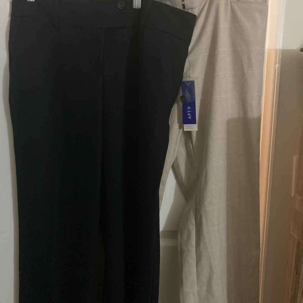 Apt. 9 Black and Cream Women's Trousers